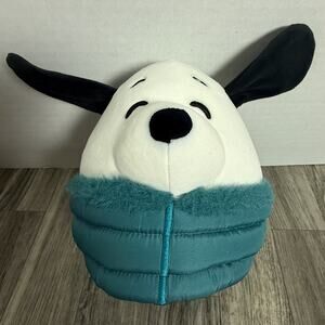 Squishmallows Snoopy Teal Puffer Jacket Plush Peanuts Jazwares 2024 New Soft